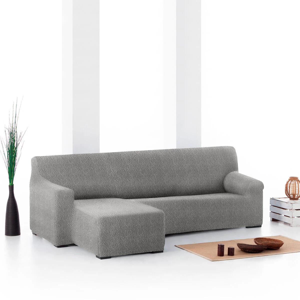 Housse pour chaise longue accoudoir long gauche Eysa ROC Gris clair 120 x 120 x 360 cm – Image 4